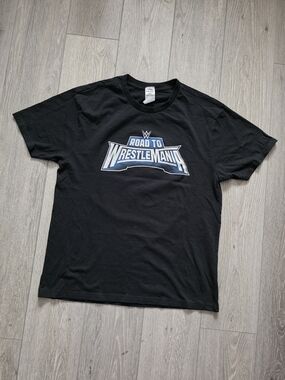 WWE Road to WrestleMania Black Logo T‑Shirt